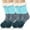 B-Blue, variant on Loritta Women's Fuzzy Slipper Socks Winter Cozy Warm Thick Socks with Non-Slip Grippers, 2 Pairs