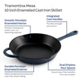 thumbnail image 6 of Tramontina Mesa Enameled Cast Iron Skillets, 10 Inch Frying Pan - Blue, 6 of 9