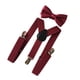 thumbnail image 5 of Tirantes para hombre Yinane con pajarita en forma de Y ajustables Tirantes elásticos informales para esmoquin Cosplay de boda Rojo oscuro, 5 of 8