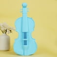 thumbnail image 1 of Guitar Silicone Pencil Case Silicone Cosmetic Bag Pencil Bag Multifunctional Pencil Case Aesthetic Zipper Storage Bag Violin Pencil Case Guitar Creative Pencil Box Sky Blue, 1 of 5
