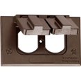 thumbnail image 1 of Sigma 14245BR 1 Gang Bronze Weatherproof Duplex Receptacle Cover, 1 of 2