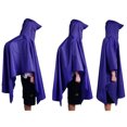 thumbnail image 5 of Kilaqueen Hooded Rain Poncho for Adults Hiking Camping Portable Waterproof Lightweight Rain Coat for Men Women Reusable Rain Jacket for Emergency Outdoor, 5 of 9