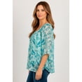 thumbnail image 3 of Roaman's Women's Plus Size Square Neck Lurex Blouse, 3 of 4