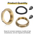 thumbnail image 3 of 2 Pack Brass Lock Nuts Pipe Fitting, G1-1/4" Female Hex Locknut with Washer, 3 of 6