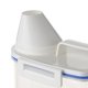thumbnail image 5 of Contenedor hermético de plástico para almacenar alimentos, ideal para granos, arroz y comida de mascotas, con diseño compacto y práctico, color blanco transparente, capacidad de 2L., 5 of 6