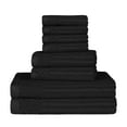 thumbnail image 3 of Luxurious Soft Cotton 8-Piece Towel Set, Black by Blue Nile Mills, 3 of 9