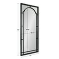 thumbnail image 6 of Kate and Laurel Lyla Modern Metal Framed Wall Mirror, 20 x 48, Black, Chic Arched Mirror for Wall, 6 of 8