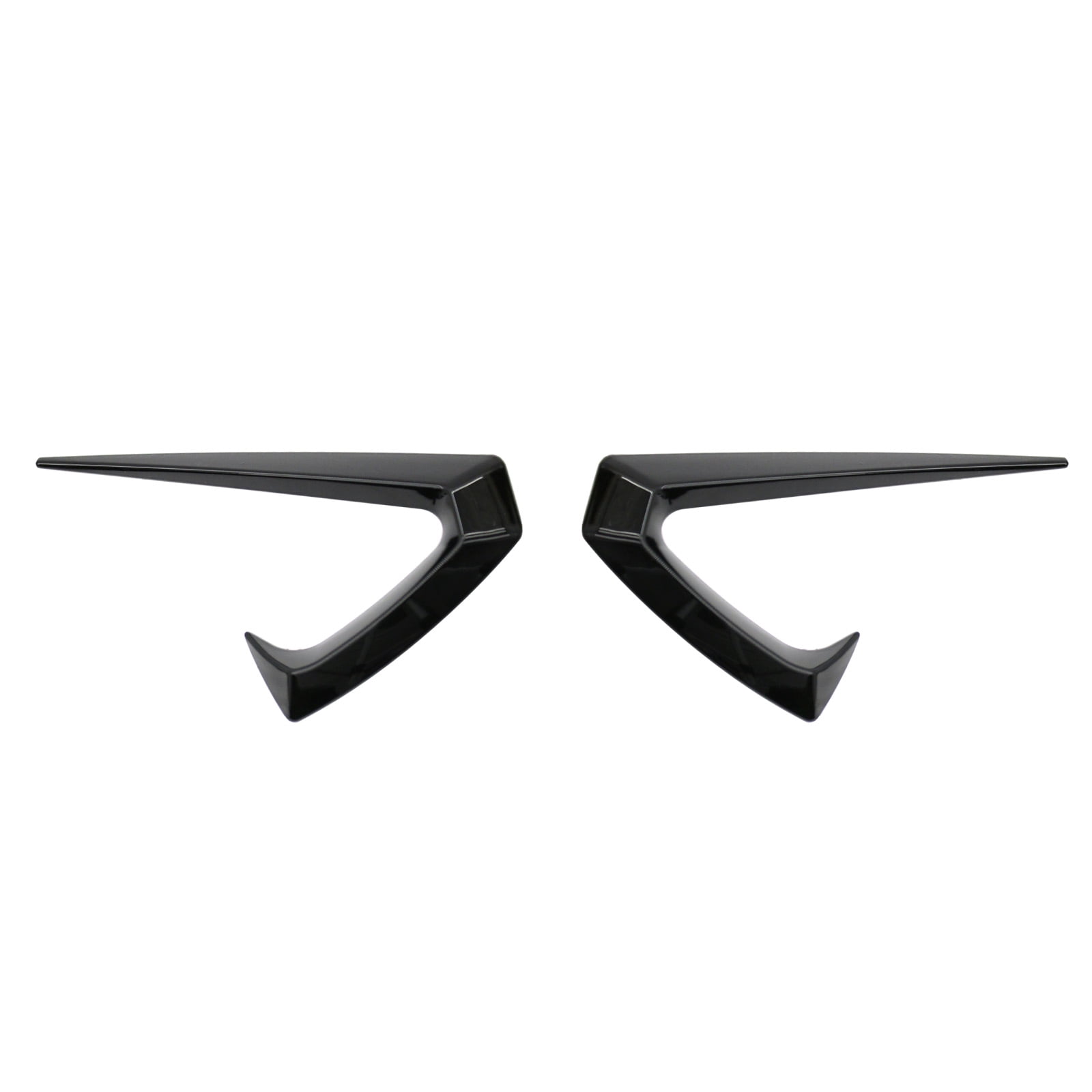 Ikon Motorsports Side Fender Trim Compatible with 2025-2026 Tesla Model Y Juniper, IKON Style Vent Molding Cover ABS Plastic Air Flow Intake Decor 2PC Gloss Black Garnish Spoiler Fin