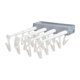 thumbnail image 4 of Perchero plegable para calcetines, 20 clips, para colgar en la pared, para ropa interior, con clip plegable gris, 4 of 9