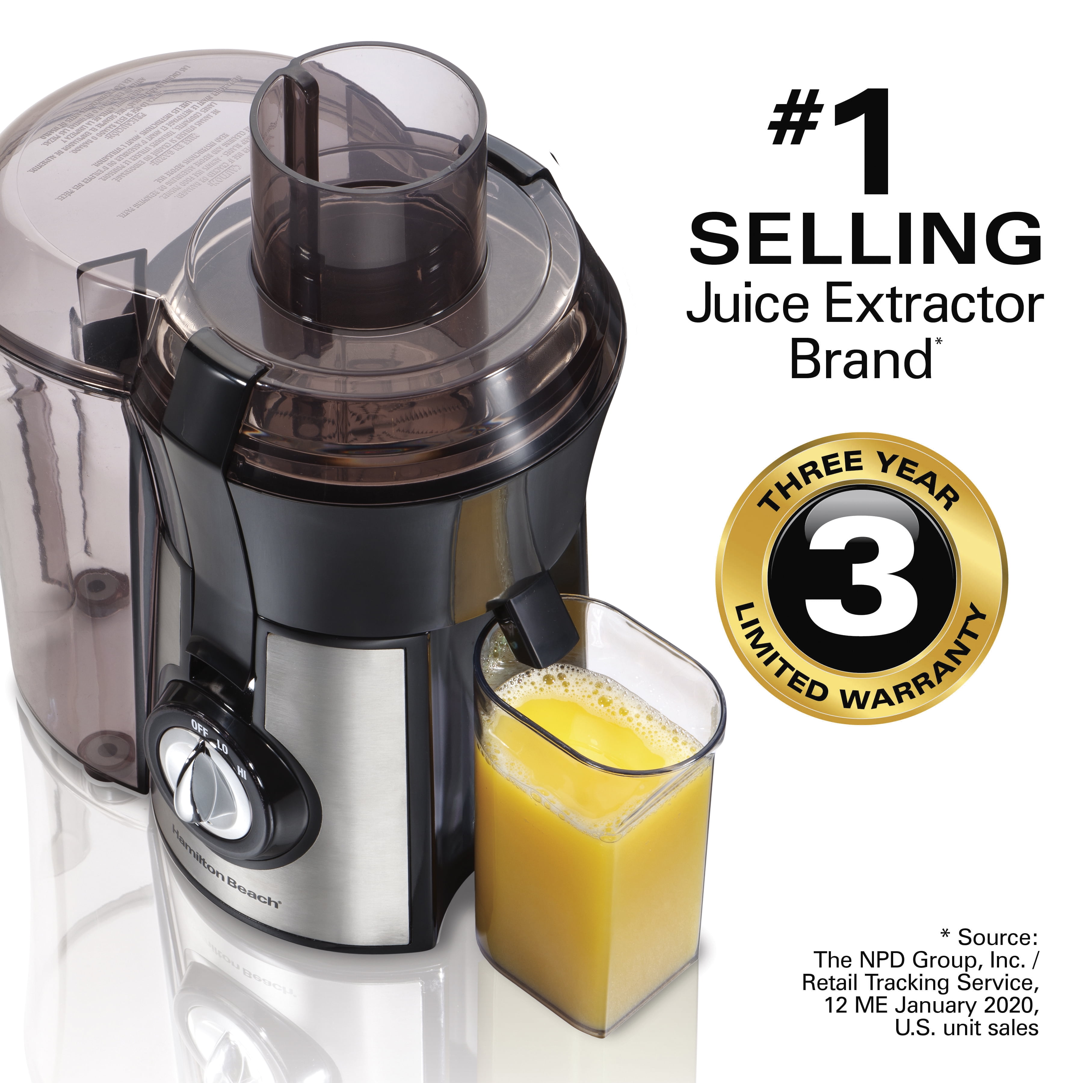 Hamilton Beach Easy Clean Juice Extractor 800 Watts Model 67735