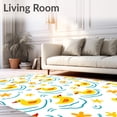 thumbnail image 2 of ODIKA 5'x7' Machine Washable Non-Slip Area Rug, Whimsical Farm Waterfowl Shower Ensemble Bathing Accessories Kit High Traffic Rug, Yellow, 722077, 2 of 5