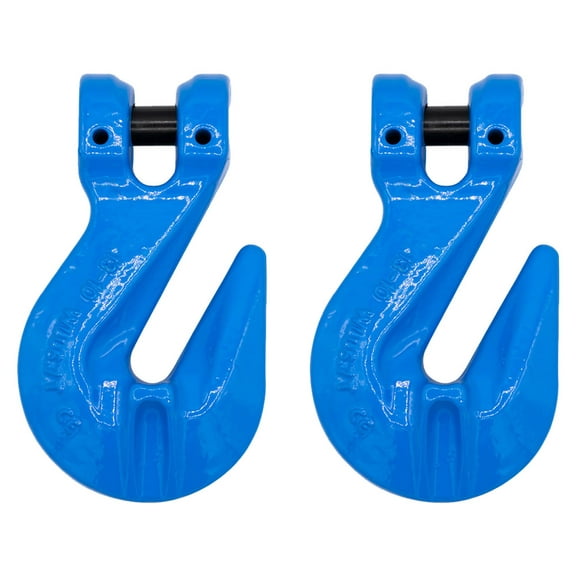 2 Pack 1/2" Grade 100 Cradle Clevis Grab Hook for Lifting - 15,000 LBS WLL Heavy Duty Tow Chain Hook for Trailer / Truck Transport