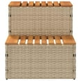 thumbnail image 3 of vidaXL Marchepied pour Spa Beige 50x50x50,5 cm en Poly Rotin et Acacia Massif, 3 of 5