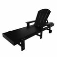 thumbnail image 6 of Laguna Adirondack Poly Reclining Chaise Lounge With Arms & Wheels, Black, 6 of 11