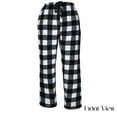 thumbnail image 4 of North 15 Boy's Super Cozy Buffalo Plaid Micro Fleece Pajama Pants-1235B-White-8, 4 of 8