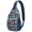 Multicolor Christmas Pattern-1, variant on Sling Backpack,Multicolor Christmas Pattern Sling Bag with Water Bottle Holder,Waterproof Sling Bag for Men/Women with Headphone Jack for Hiking,Travel