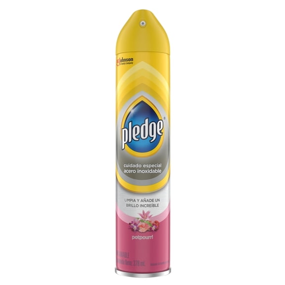 Limpiador Pulimentos Pledge Potpurri Acero Inoxidable Aerosol 378 ml