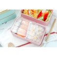 thumbnail image 1 of Fiambrera de 2 niveles sin BPA con cubiertos reutilizables Fiambreras de estilo japonés para microondas Congelador Lavavajillas Fiambrera Bento para niños Adultos Rosa BANYUO  Electrónica, 1 of 6
