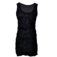 thumbnail image 1 of S/M Fit Black Elegant Organza Maze of Flowers Swirl Pattern Tunic, 1 of 4