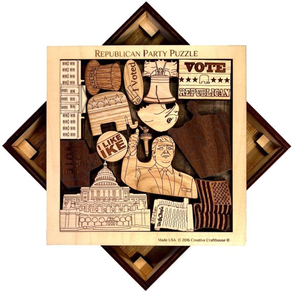 Creative Crafthouse Republican Party Wood Puzzle USA Made