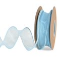 thumbnail image 2 of Cinta de gasa con cable azul cielo claro, cintas transparentes para manualidades, ramos de flores, decoraciones para fiesta de coche de boda, Día de San Valentín, 2 of 5