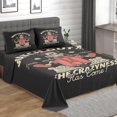 3 Pcs Fitted Sheet Set Twin Size with Deep Pocket Gothic Pagan Viking