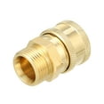 thumbnail image 1 of Adaptador de pistola de lavadora a presión hembra M22 x 1.5 de latón para coche, longitud de 40 mm, tono cobre, 1 of 7