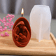 thumbnail image 2 of Molde Silicon Navidad Sagrada Familia Virgen Jesus Vela 3d blanco, 2 of 5
