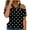 Black, variant on Womens Halter V Neck Cold Shoulder Tops Stripe Shirts Cut Out Shoulder Casual Gradient Tshirts Polka Dot Heart Tees Blue M