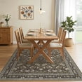 thumbnail image 3 of UERMEI 8x10 Large Area Rugs for Living Room, Indoor Washable Rug, Floral Area Rugs for Bedroom Home Office Decor Dining Room Carpets, Non Slip Low Pile, Dark Brown, 3 of 9
