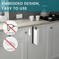 thumbnail image 2 of 2pcs Kitchen Roll Paper Rack Plastic Wrap Rack Storage Paper Towels Rack No Punching Save Space Black, 2 of 5