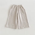 thumbnail image 5 of CAIVO Children Striped Wide Leg Pants For Boys Girls Summer Casual Outdoor Wear Breathable Comfortable Trousers, 5 of 5