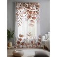 thumbnail image 2 of Sheer Curtains 96 Inches Long, Eucalyptus Leaves Semi Sheer Curtains Light Filtering Window Treatment, Grey Pink Summer Botanical Watercolor Weeping Privacy Voile Drapes for Living Room 52x96 Inch, 2 of 7