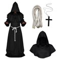 thumbnail image 2 of Medieval Monk Robe Priest Robe Halloween Cosplay Costume Cloak, 2 of 4