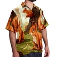 thumbnail image 2 of Squirrel Men's Short Sleeve Spread Collar Tops, Casual Button Down Shirts, Printed Summer Beach Shirts, Unisex, 2 of 6
