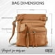 thumbnail image 2 of Genuine Leather Cross Body Bag - Super Soft Durable Crossbody Bags For Women Men - Bronze Hardware With Adjustable Strap, 2 of 4