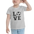 thumbnail image 3 of Soccer Love Cute Toddler T-Shirts for Boys Girls (Gray, Youth L), 3 of 5