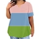 thumbnail image 1 of Plus Size Mujeres Blusas Cuello en V Casual Suelto Verano Blusa de Manga Corta para el Uso Diario Y Casual, 1 of 5