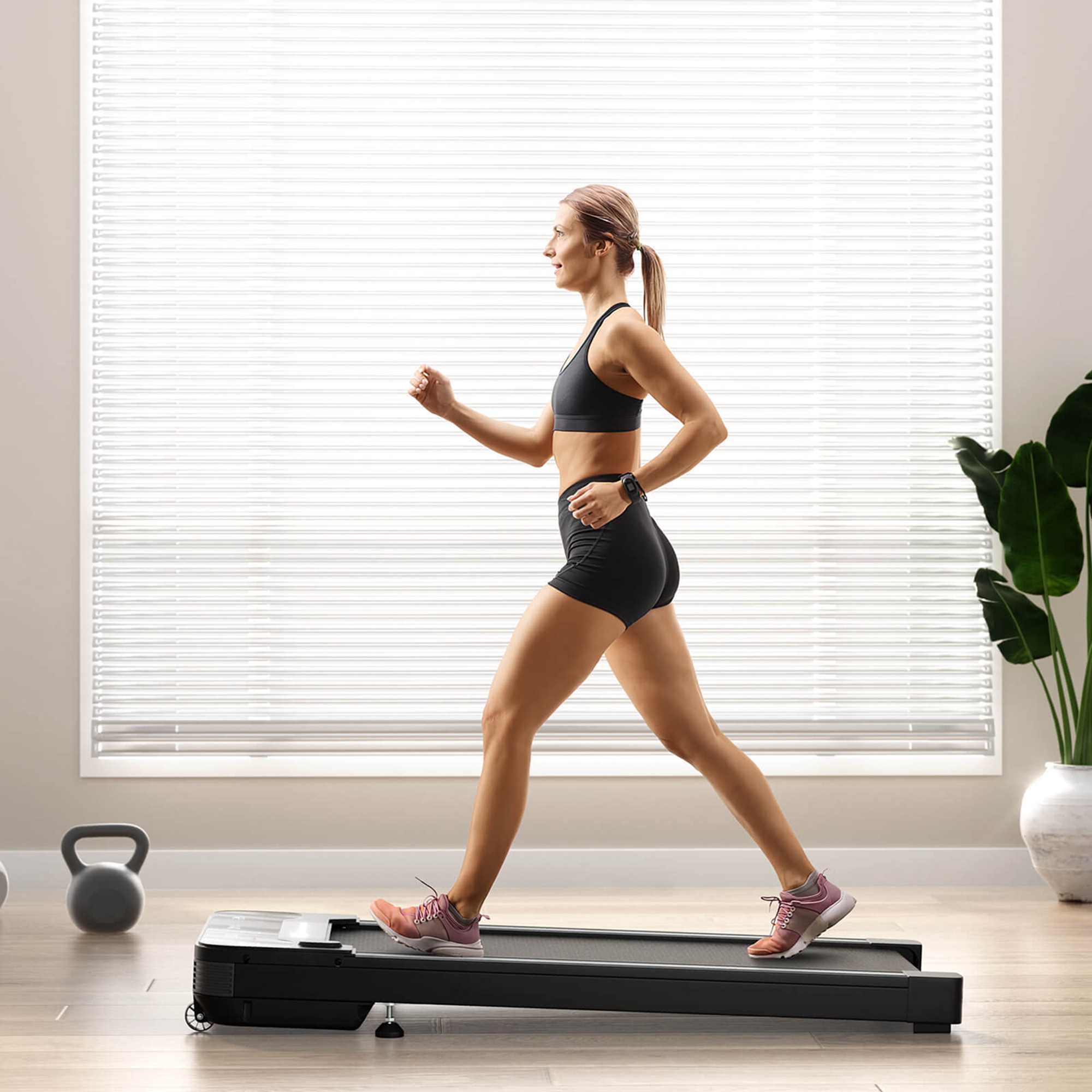 Goplus 1HP Under-Desk Walking Treadmill Jogging Exercise Machine w/ Remote Controller - image 5 of 10