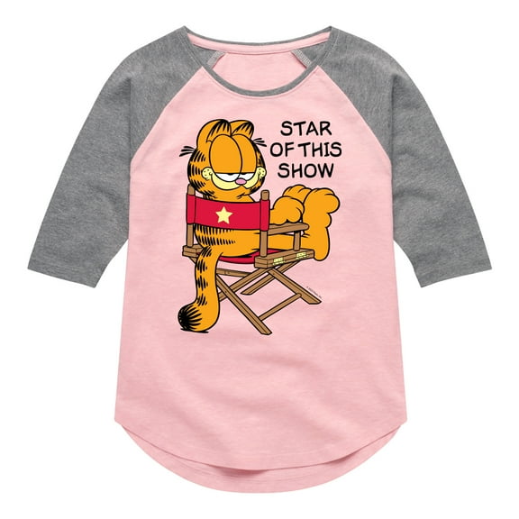 Garfield - Garf Star Of This Show - Toddler & Youth Girls Raglan Graphic T-Shirt