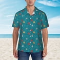 thumbnail image 5 of Uemuo Funny Cat Blue Printed Regular Fit Short Sleeve Casual Hawaiian Shirt for Men,Aloha shirt,Tropical shirt,Floral print shirt,Vacation Beach shirt-X-Large, 5 of 9