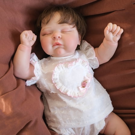 Lifelike Reborn Baby Dolls- 20" Cloth Body Newborn,Real Life Baby Dolls Sleeping Poseable Limbs with Toy Accessories for 3 