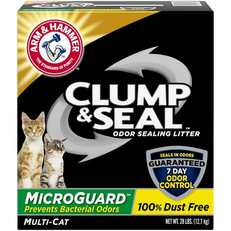 Arm & Hammer Clump & Seal MicroGuard Cat Litter, (World's Best Cat Litter Lavender 28 Lb Bag)