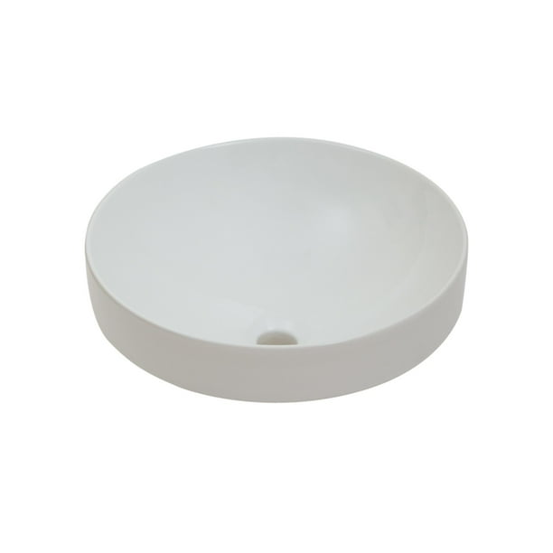 Foremost White Fireclay Round Semi Recessed Vessel Sink Com - Semi Recessed Round Vessel Sink Foremost White Fireclay Round Semi Recessed Vessel Sink Com - Semi Recessed Round Vessel Sink