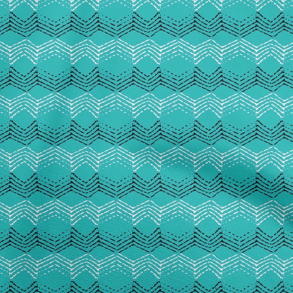 oneOone Velvet Turquoise Green Fabric Block Craft Projects Decor Fabric Printed By The Yard 58 Inch Wide