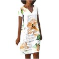 thumbnail image 2 of Fshaion Robe d'Été pour Femmes 2024 Grande Taille Ample Décontractée Col en V Imprimée Manches Courtes Liquidation à Moins de 10!, 2 of 5