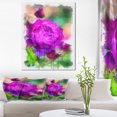 thumbnail image 1 of Purple Watercolor Rose Painting - Floral Canvas Art Print, 1 of 4
