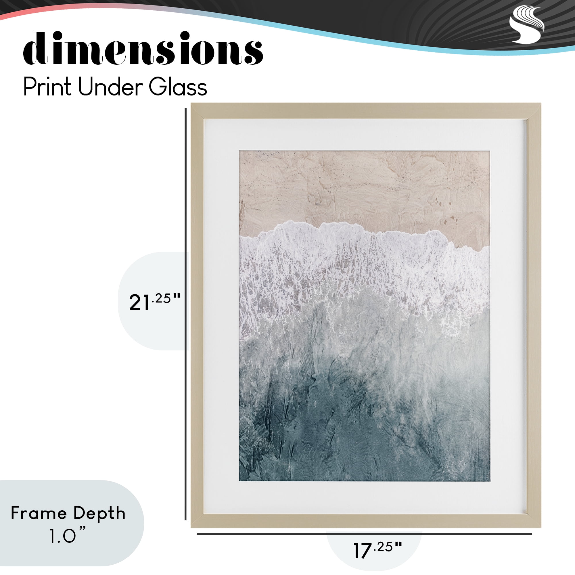 Stupell Industries Beach Top Shore Birch Framed Print Under Glass, design by Kim Allen