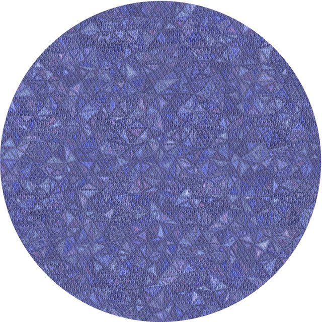 Ahgly Company Machine Washable Indoor Round Transitional Deep Periwinkle Purple Area Rugs, 6' Round