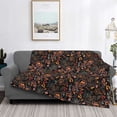 thumbnail image 2 of Honeii Floral print throw blanket, crafted from cozy cotton flannel, offers versatile home decor as a bedding suitable for all seasons.-80"x60", 2 of 6